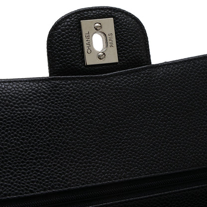 マトラッセ 25 ダブルチェーンショルダー キャビアスキン ブラック A01112 ショルダーバッグ