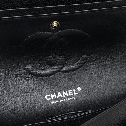 マトラッセ 25 ダブルチェーンショルダー キャビアスキン ブラック A01112 ショルダーバッグ