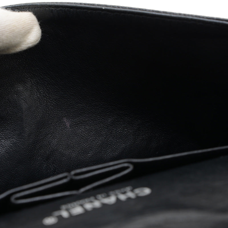 マトラッセ 25 ダブルチェーンショルダー キャビアスキン ブラック A01112 ショルダーバッグ