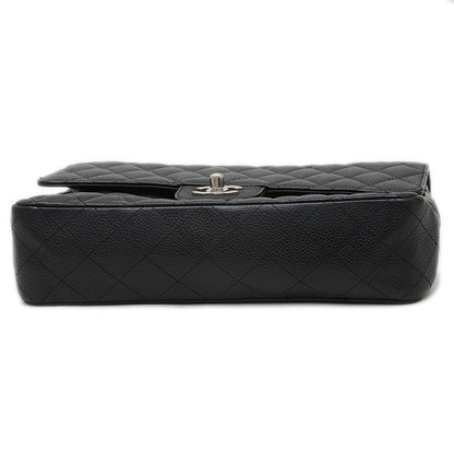 マトラッセ 25 ダブルチェーンショルダー キャビアスキン ブラック A01112 ショルダーバッグ