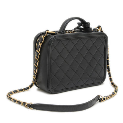 CCフィリグリー スモールチェーンバニティ ショルダーバッグ ブラック A93343 ショルダーバッグ