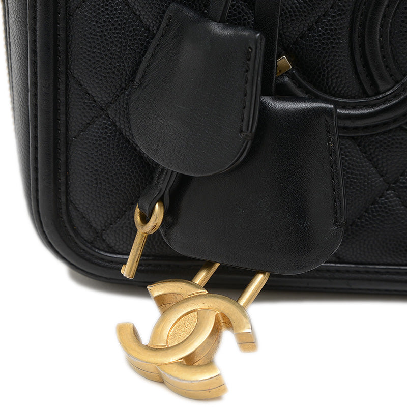 CCフィリグリー スモールチェーンバニティ ショルダーバッグ ブラック A93343 ショルダーバッグ