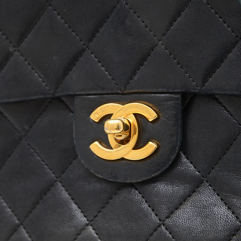 ミニマトラッセ 18 チェーンショルダー ラムスキン ブラック ゴールド金具 A01115 ショルダーバッグ