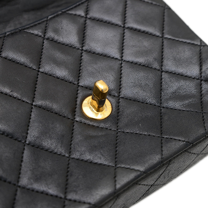 ミニマトラッセ 18 チェーンショルダー ラムスキン ブラック ゴールド金具 A01115 ショルダーバッグ