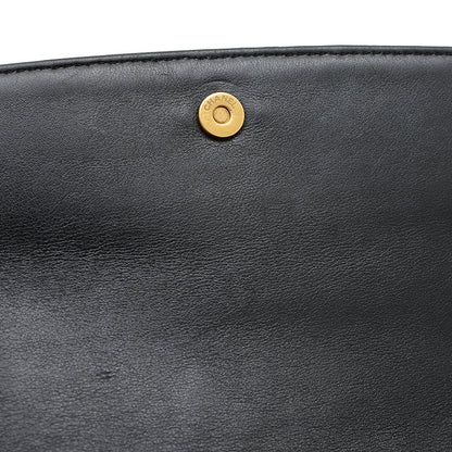 マトラッセ ロゴ チェーンショルダー ラムスキン ブラック ゴールド金具 AS4190 ショルダーバッグ