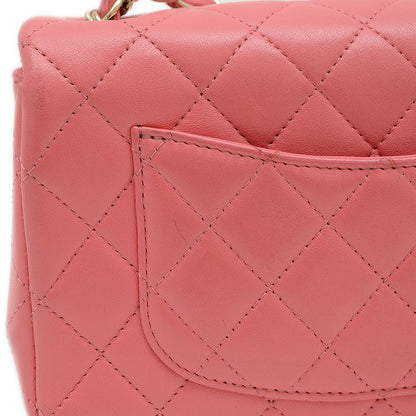 ミニマトラッセ 20 チェーンショルダー ラムスキン ピンク ゴールド金具 A69900 ショルダーバッグ