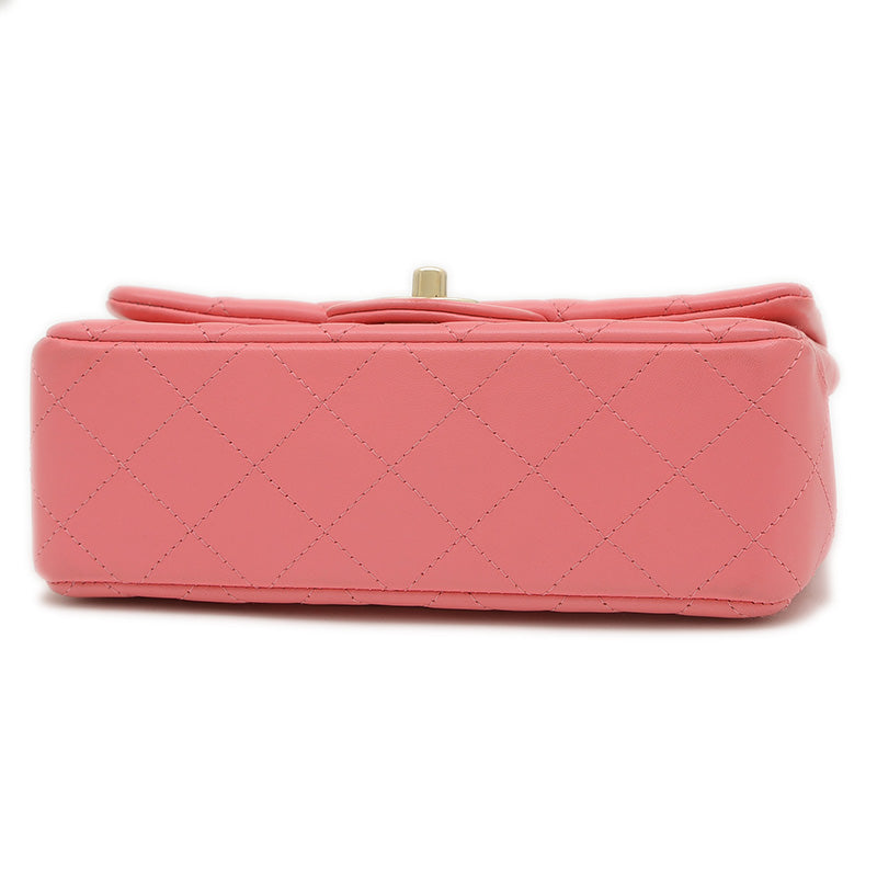 ミニマトラッセ 20 チェーンショルダー ラムスキン ピンク ゴールド金具 A69900 ショルダーバッグ