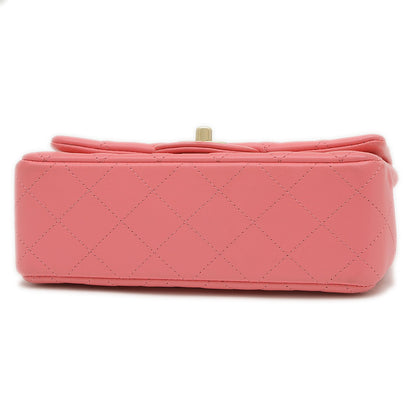 ミニマトラッセ 20 チェーンショルダー ラムスキン ピンク ゴールド金具 A69900 ショルダーバッグ