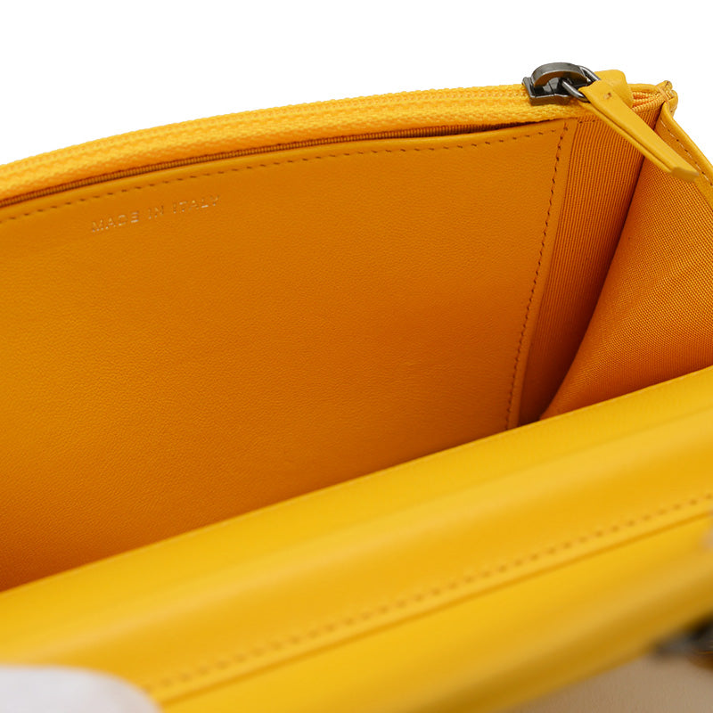 ボーイシャネル チェーンウォレット 長財布 ラムスキン イエロー AP1117 ショルダーバッグ