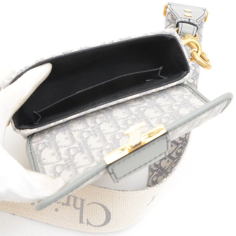 30 モンテーニュ オブリーク ショルダーバッグ ジャガード グレー ショルダーバッグ