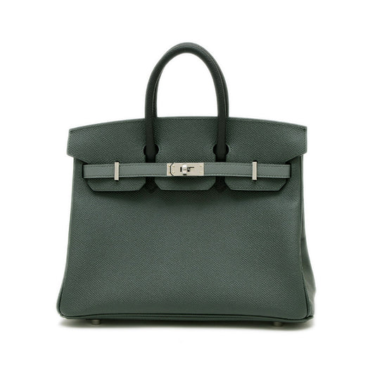 バーキン25 トリコロール ヴェールマングローブ/ヴェールアマンド/ブラック K刻印 ハンドバッグ