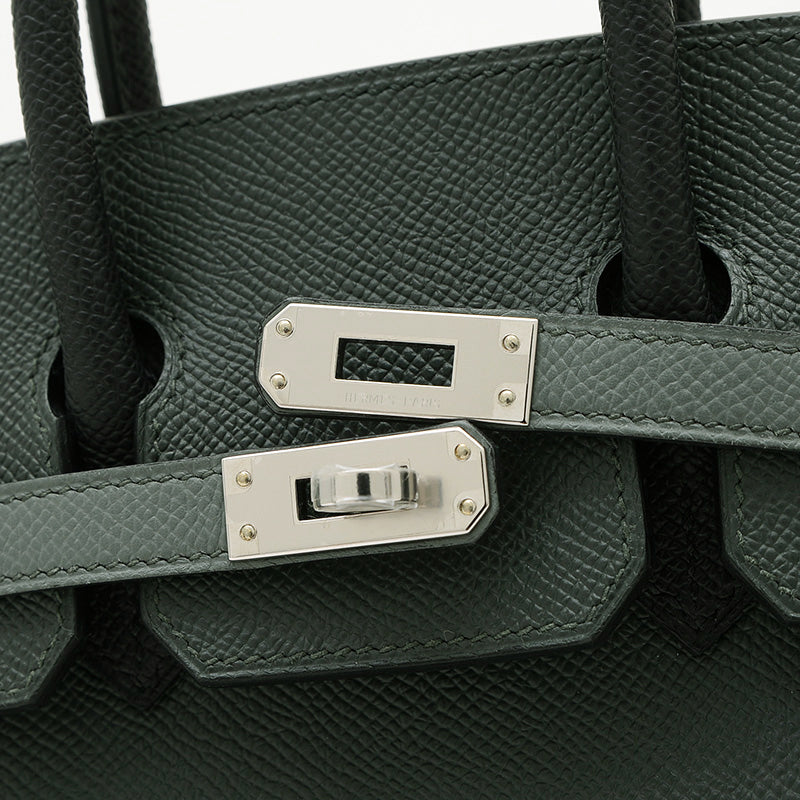 バーキン25 トリコロール ヴェールマングローブ/ヴェールアマンド/ブラック K刻印 ハンドバッグ