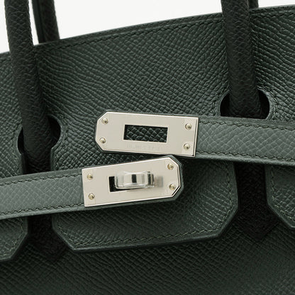 バーキン25 トリコロール ヴェールマングローブ/ヴェールアマンド/ブラック K刻印 ハンドバッグ