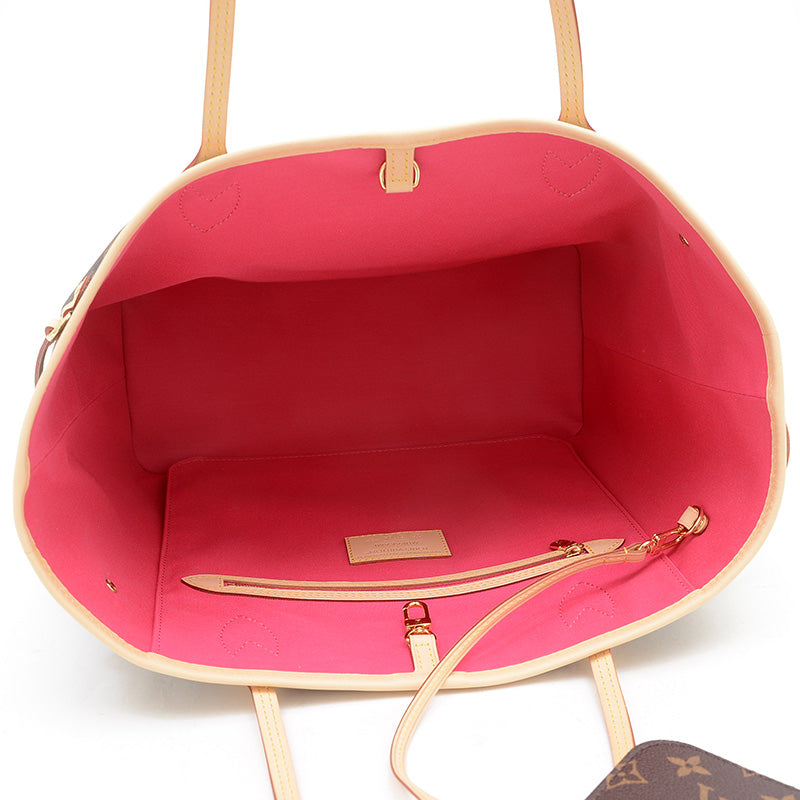 LV×TM モノグラム ネヴァーフルMM ポーチ付き M13271 村上隆 コラボ トートバッグ