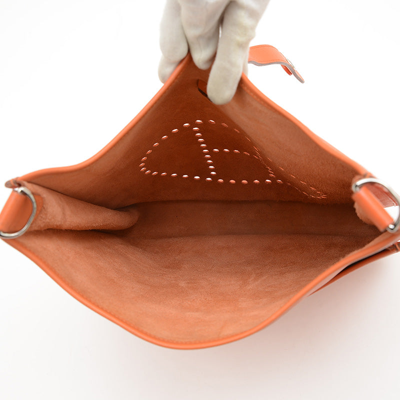 エブリン3GM エプソン オレンジ シルバー金具 P刻印 ※補色あり ショルダーバッグ