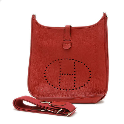 エブリン3 PM トリヨン ルージュガランス シルバー金具 N刻印 ショルダーバッグ