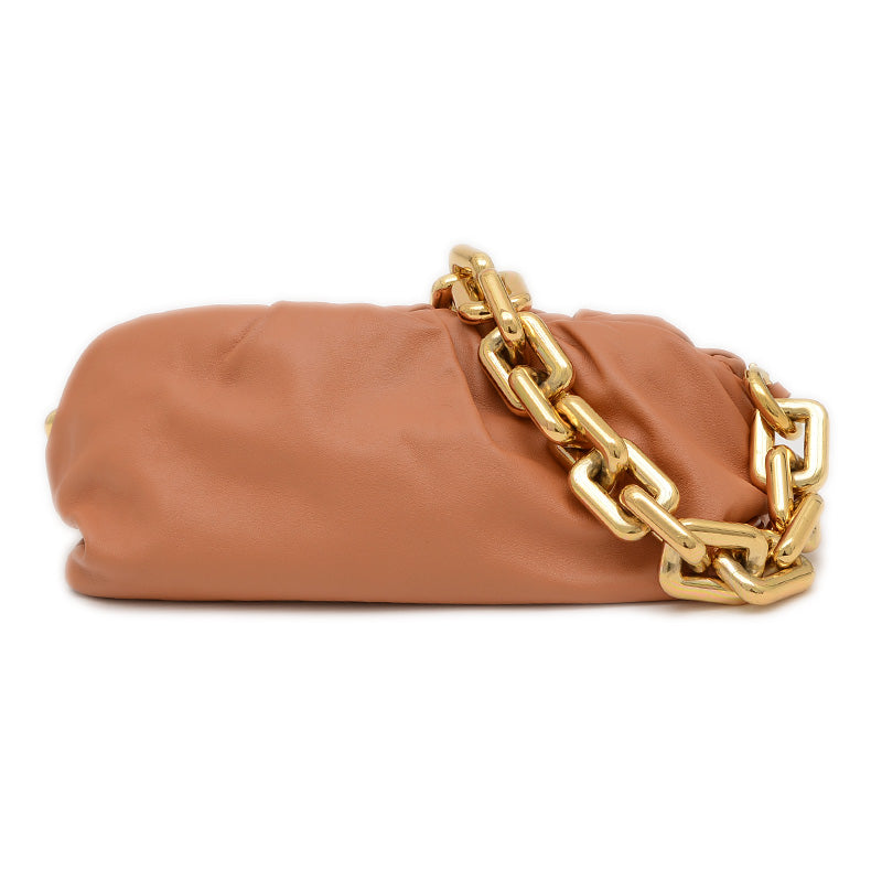 ザ チェーンポーチ ワンショルダーバッグ カーフスキン ブラウン 620230VCP40 ショルダーバッグ