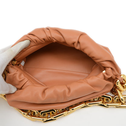 ザ チェーンポーチ ワンショルダーバッグ カーフスキン ブラウン 620230VCP40 ショルダーバッグ