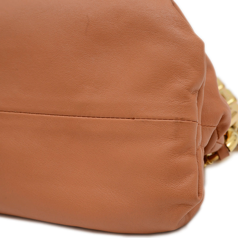 ザ チェーンポーチ ワンショルダーバッグ カーフスキン ブラウン 620230VCP40 ショルダーバッグ