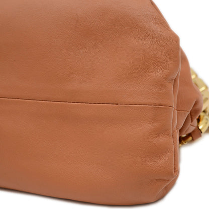 ザ チェーンポーチ ワンショルダーバッグ カーフスキン ブラウン 620230VCP40 ショルダーバッグ