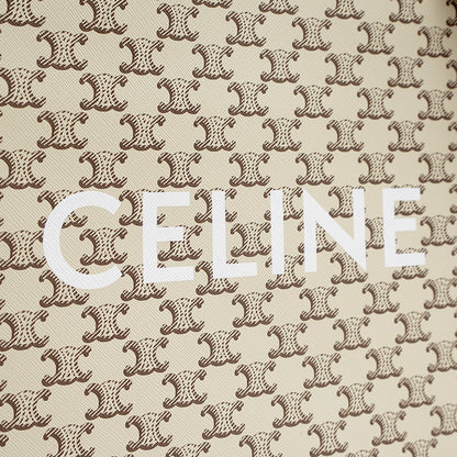 トリオンフ バーティカル カバ ミディアム 2WAYバッグ アイボリー/ブラウン 194432 トートバッグ