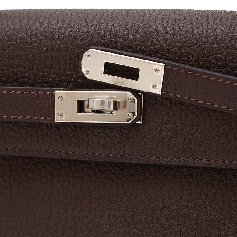 ケリー25 内縫い トゴ ショコラ シルバー金具 W刻印 ハンドバッグ