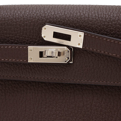 ケリー25 内縫い トゴ ショコラ シルバー金具 W刻印 ハンドバッグ