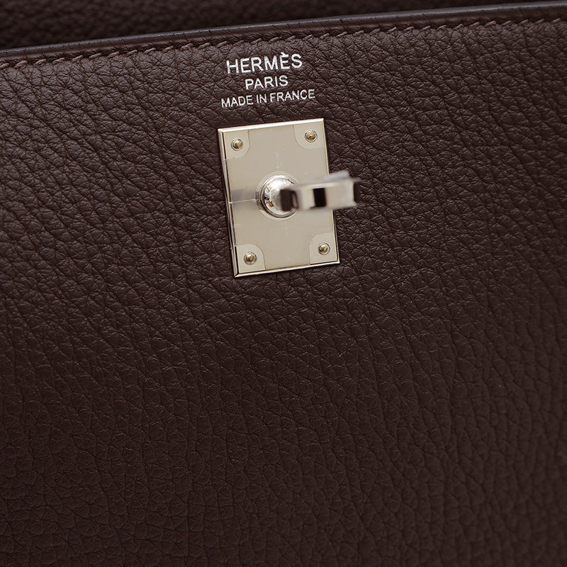 ケリー25 内縫い トゴ ショコラ シルバー金具 W刻印 ハンドバッグ