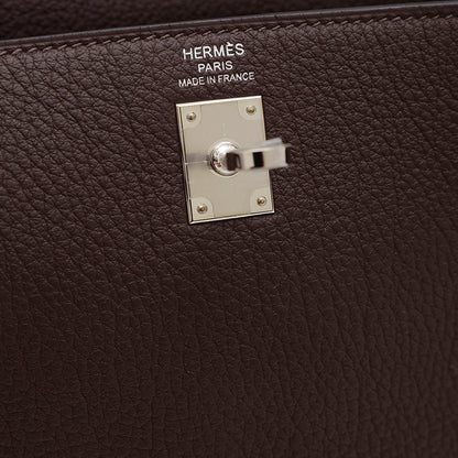 ケリー25 内縫い トゴ ショコラ シルバー金具 W刻印 ハンドバッグ