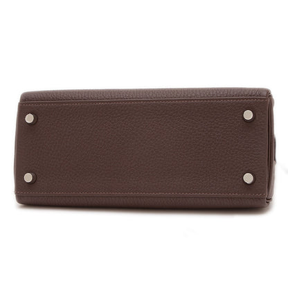 ケリー25 内縫い トゴ ショコラ シルバー金具 W刻印 ハンドバッグ