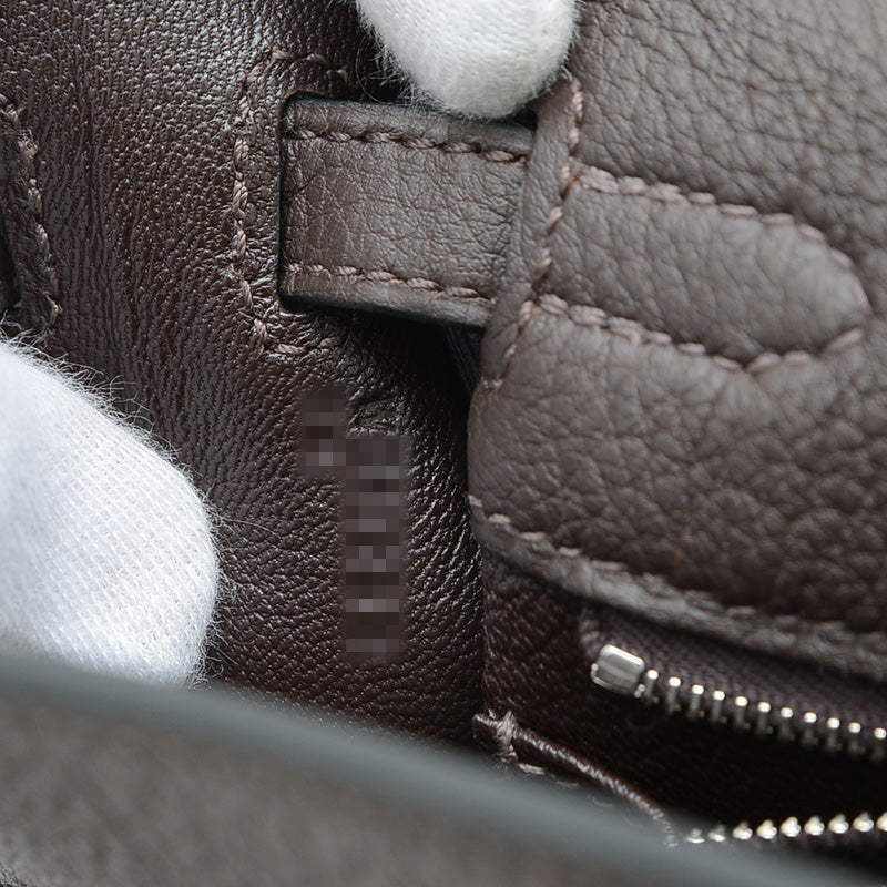 ケリー25 内縫い トゴ ショコラ シルバー金具 W刻印 ハンドバッグ