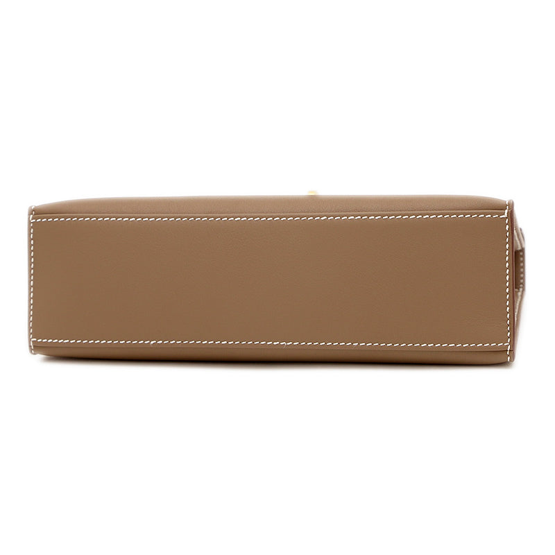 ポシェットケリー スイフト エトゥープ ゴールド金具 K刻印 ハンドバッグ