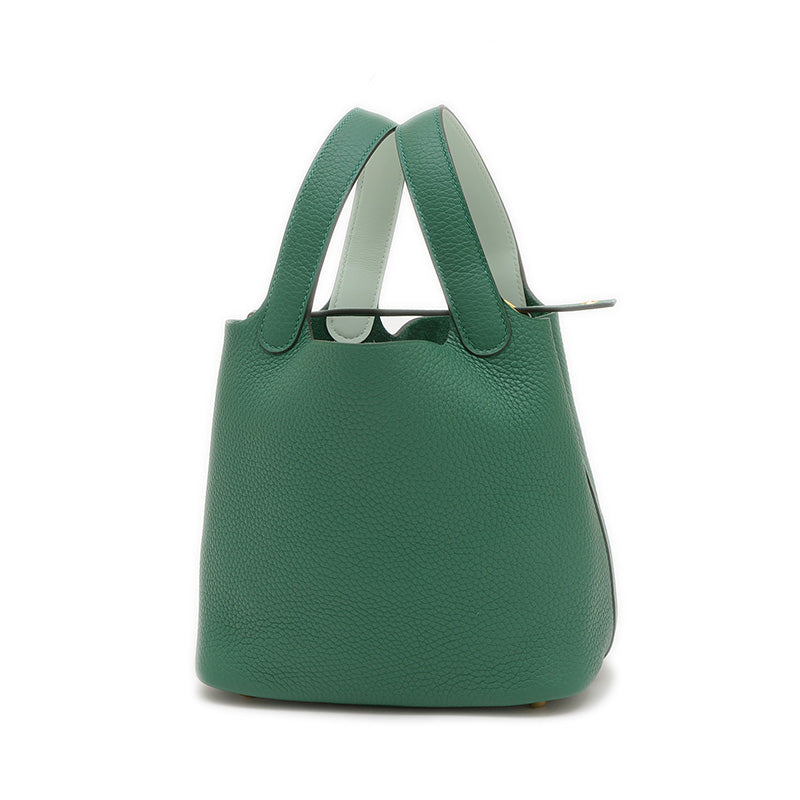 ピコタンロック PM 18 エクラ ヴェールモワイアン/ペパーミント ゴールド金具 K刻印 ハンドバッグ