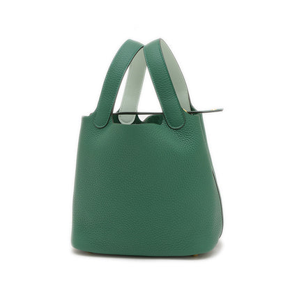 ピコタンロック PM 18 エクラ ヴェールモワイアン/ペパーミント ゴールド金具 K刻印 ハンドバッグ