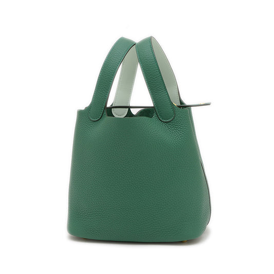 ピコタンロック PM 18 エクラ ヴェールモワイアン/ペパーミント ゴールド金具 K刻印 ハンドバッグ