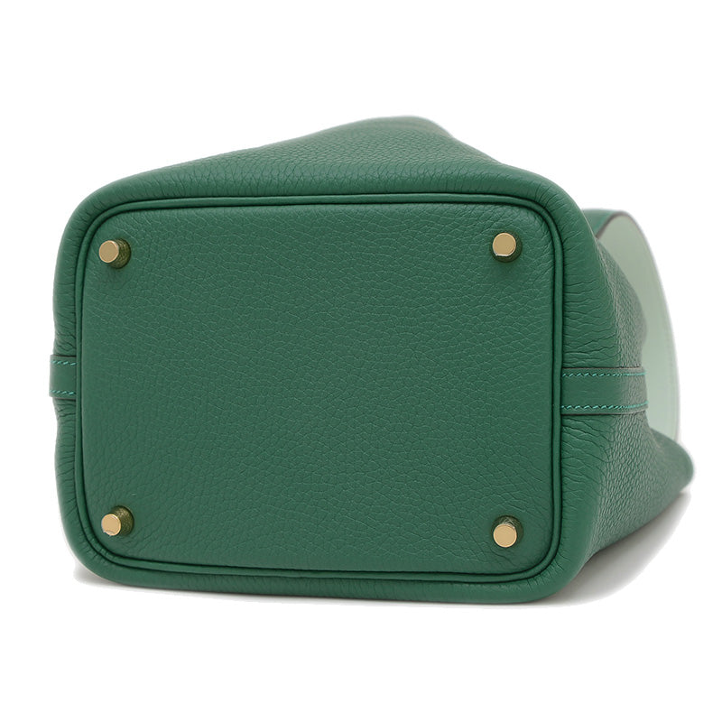 ピコタンロック PM 18 エクラ ヴェールモワイアン/ペパーミント ゴールド金具 K刻印 ハンドバッグ