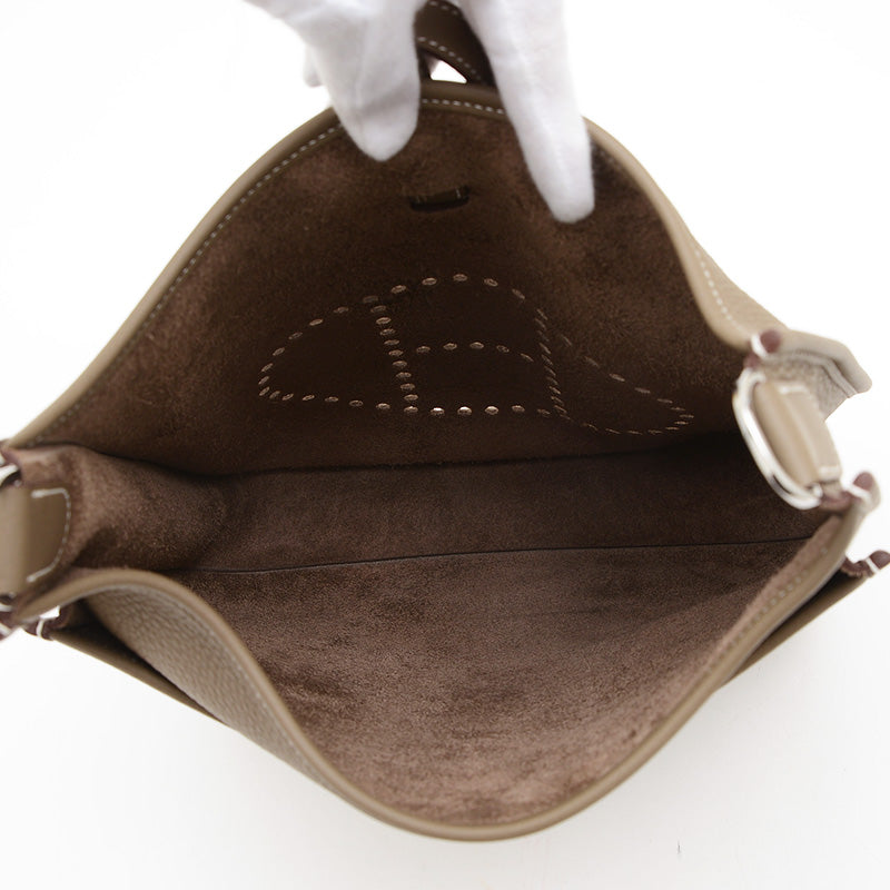 エブリン3 PM トリヨン エトゥープ シルバー金具 K刻印 ショルダーバッグ