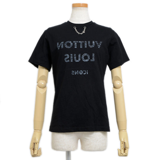 ロゴリバース チェーン 半袖Tシャツ コットン ブラック レディース XS 半袖Ｔシャツ