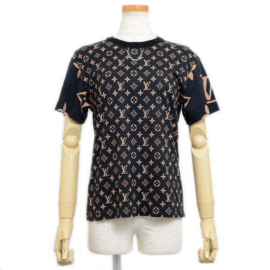 モノグラム チェーン 半袖Tシャツ コットン ブラック/ベージュ レディース XS 半袖Ｔシャツ