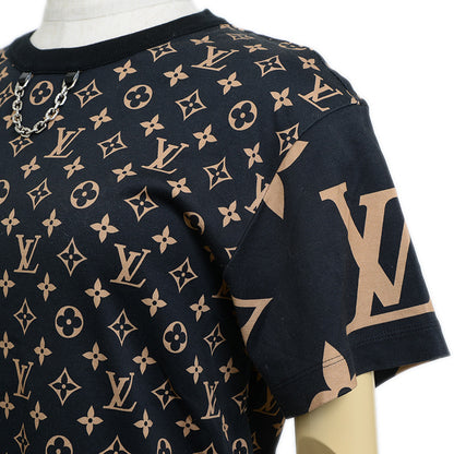 モノグラム チェーン 半袖Tシャツ コットン ブラック/ベージュ レディース XS 半袖Ｔシャツ