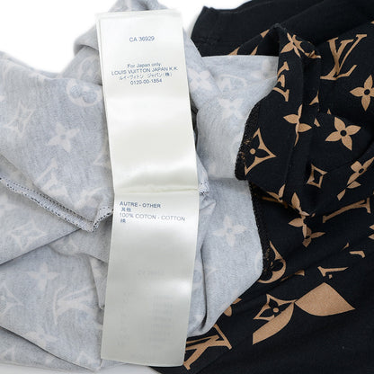 モノグラム チェーン 半袖Tシャツ コットン ブラック/ベージュ レディース XS 半袖Ｔシャツ