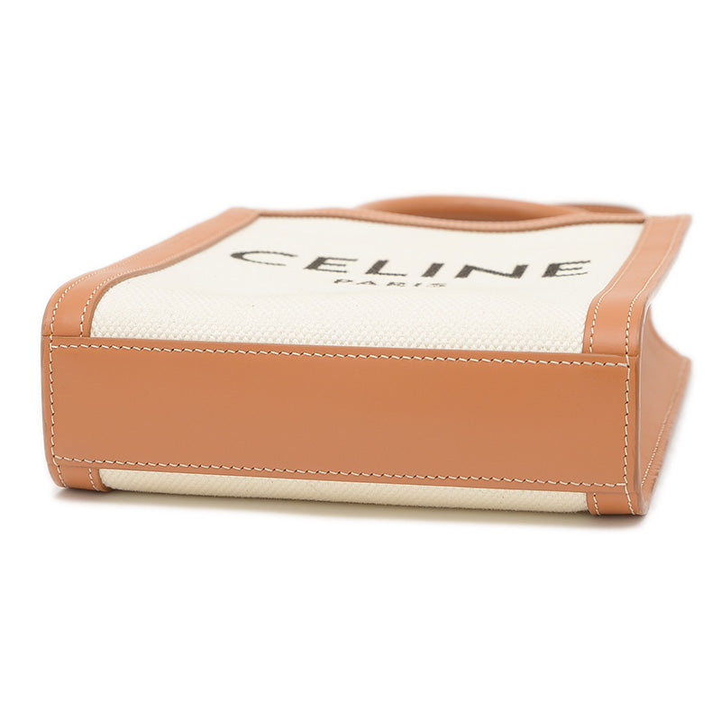 ミニ バーティカル カバ 2WAYバッグ キャンバス アイボリー/タン 193302BNZ トートバッグ