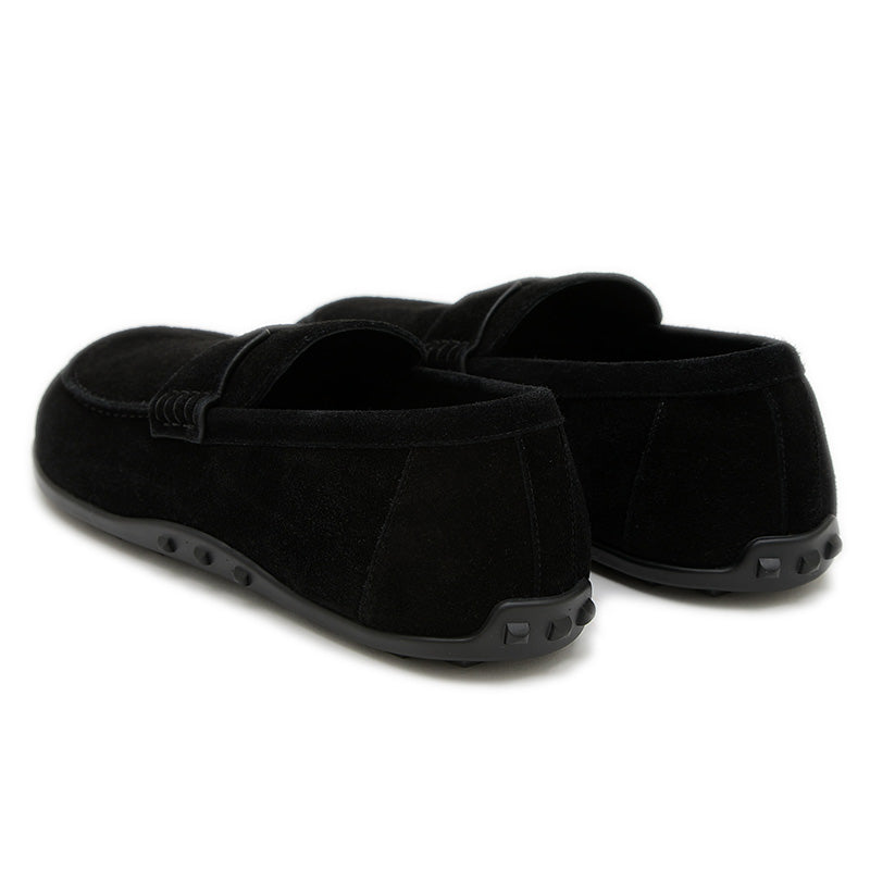 モカシン レイジー ヴォーヴェロア ローファー ブラック レディース 37サイズ H252020Z モカシン