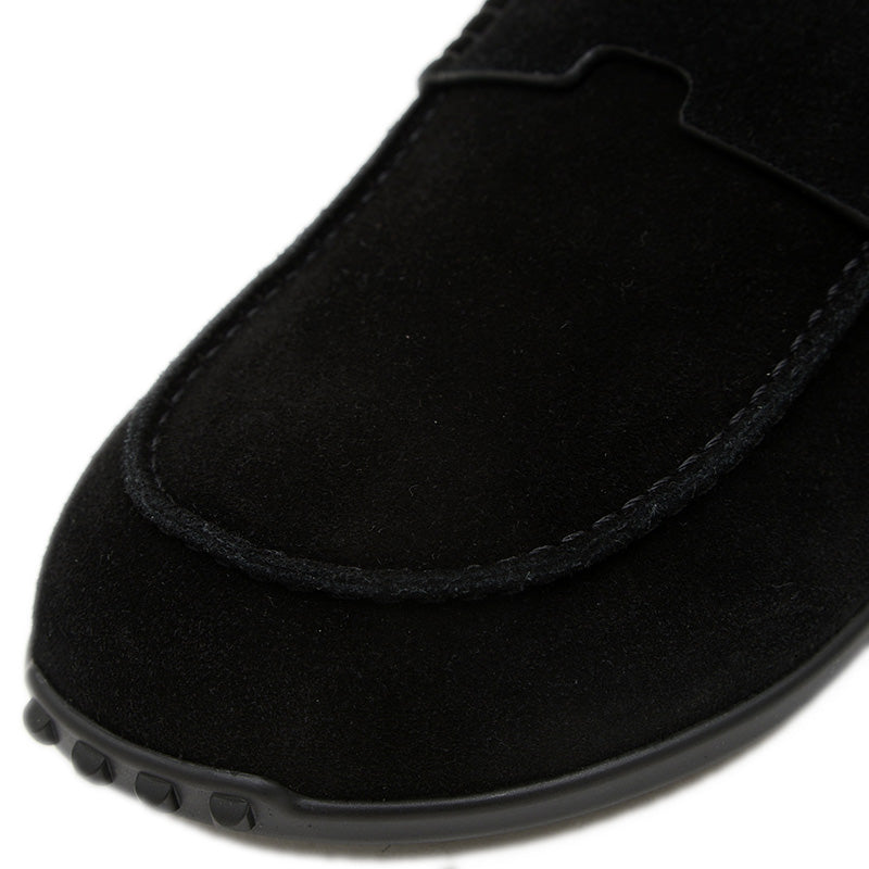 モカシン レイジー ヴォーヴェロア ローファー ブラック レディース 37サイズ H252020Z モカシン