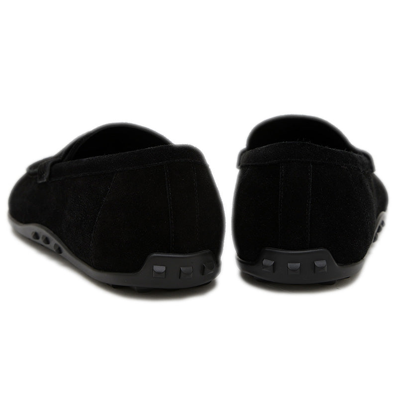 モカシン レイジー ヴォーヴェロア ローファー ブラック レディース 37サイズ H252020Z モカシン