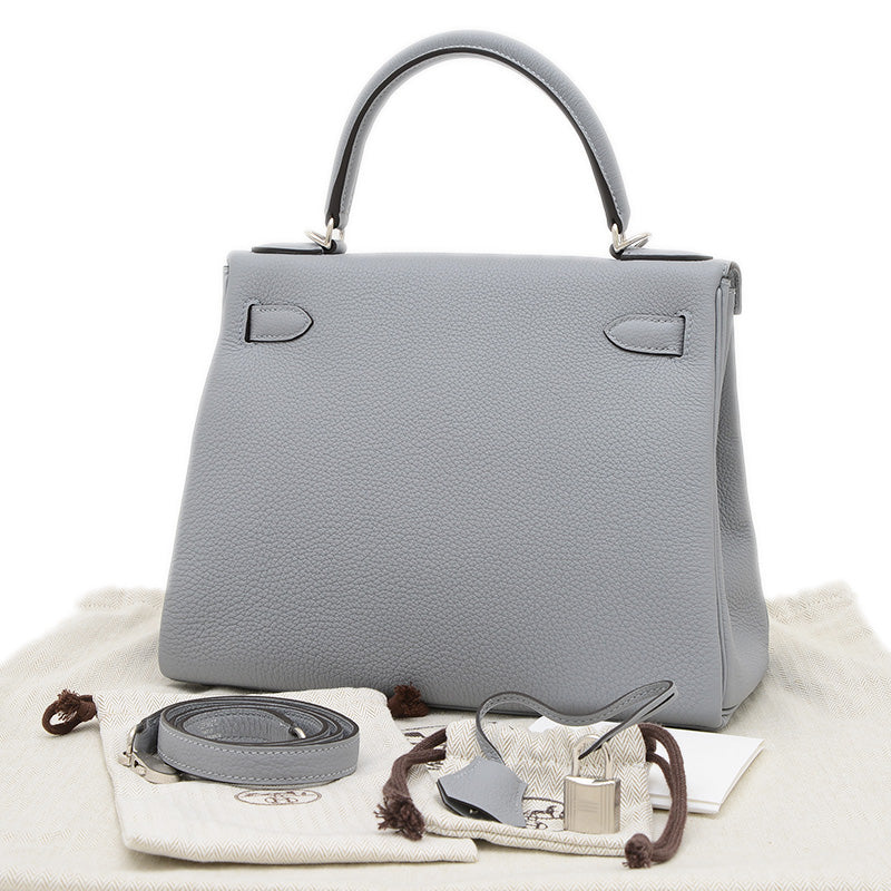 ケリー28 内縫い トゴ グリパンタン シルバー金具 K刻印 ハンドバッグ