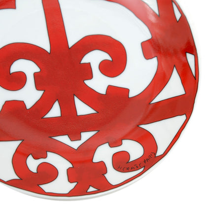 ガダルキヴィール パンプレート 17cm お皿 陶器 ホワイト/レッド 食器