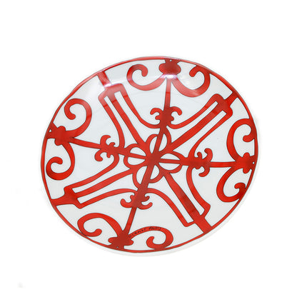 ガダルキヴィール パンプレート 17cm お皿 陶器 ホワイト/レッド 食器