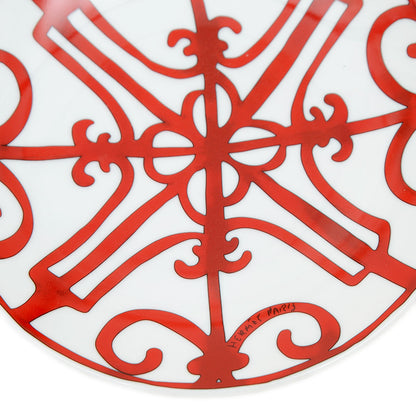 ガダルキヴィール パンプレート 17cm お皿 陶器 ホワイト/レッド 食器