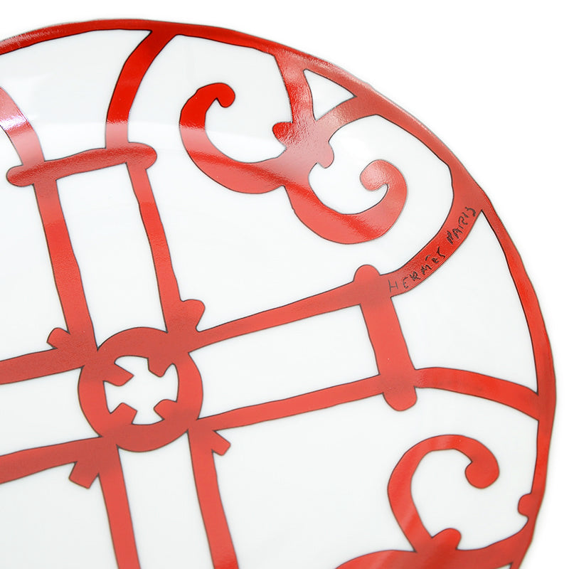 ガダルキヴィール パンプレート 17cm お皿 陶器 ホワイト/レッド 食器